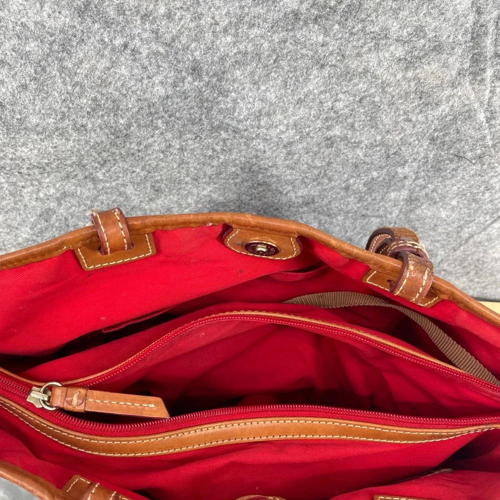 Dooney & Bourke Flynn Tote Bag Women Medium Brown Pebbled Leather Shoulder Purse